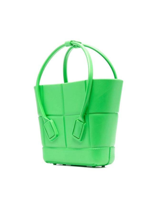 Arco Small Tote Bag in Rubber in Green