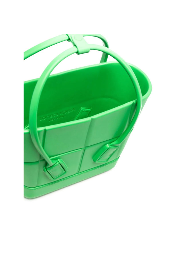 Arco Small Tote Bag in Rubber in Green