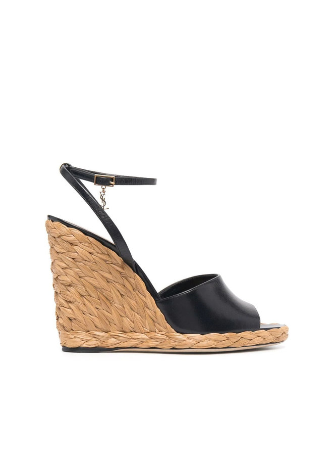 Paloma Wedge Heel Sandals in Black