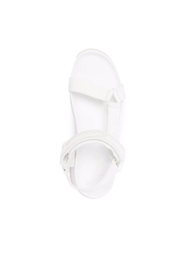 Mid Heel Sandals in White