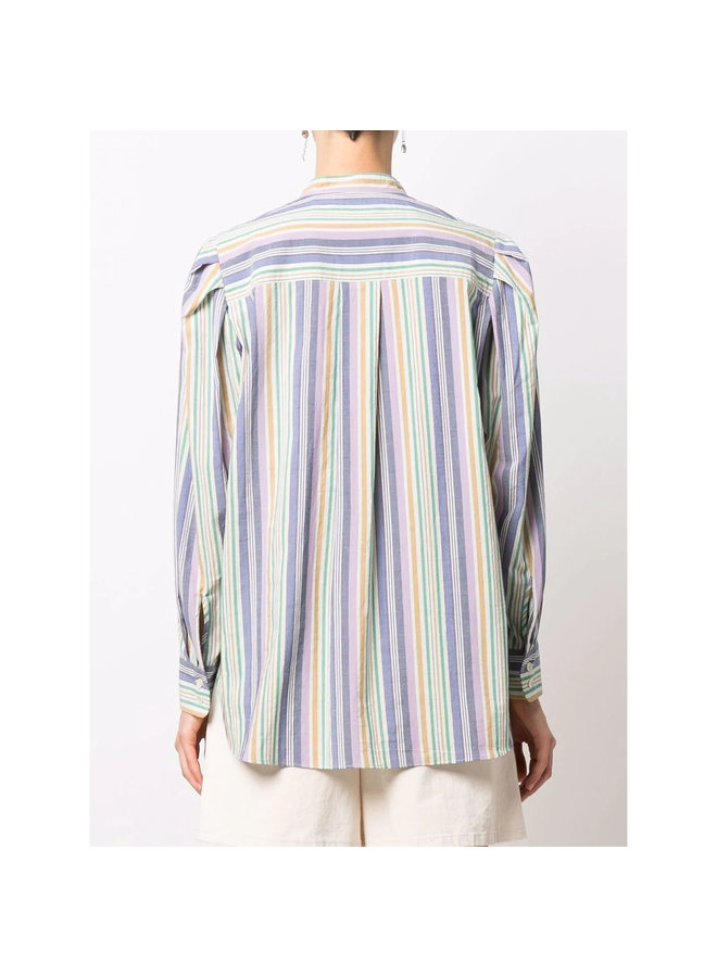 Long Sleeve Striped Shirt in Lavender