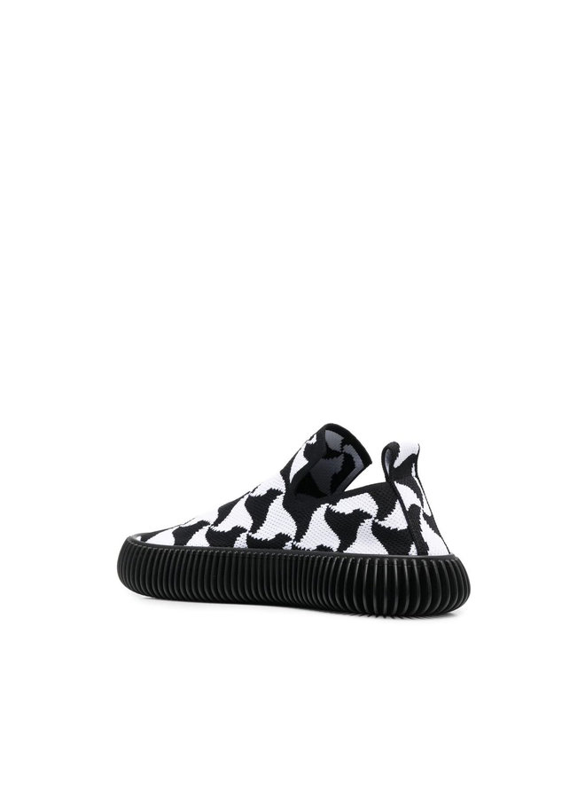 Slip On Printed Sneakers in Black/White