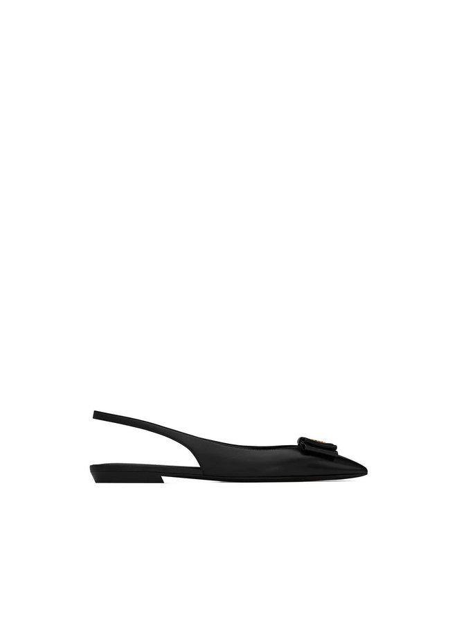Anais Bow Detail Ballerina Shoes in Black