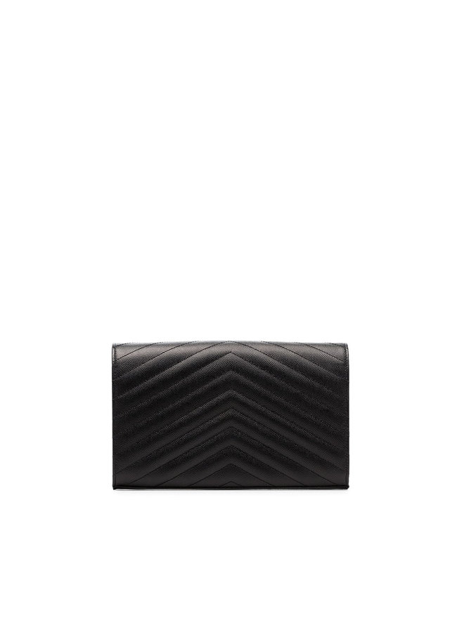 Small Chain Wallet Crossbody Bag in Black