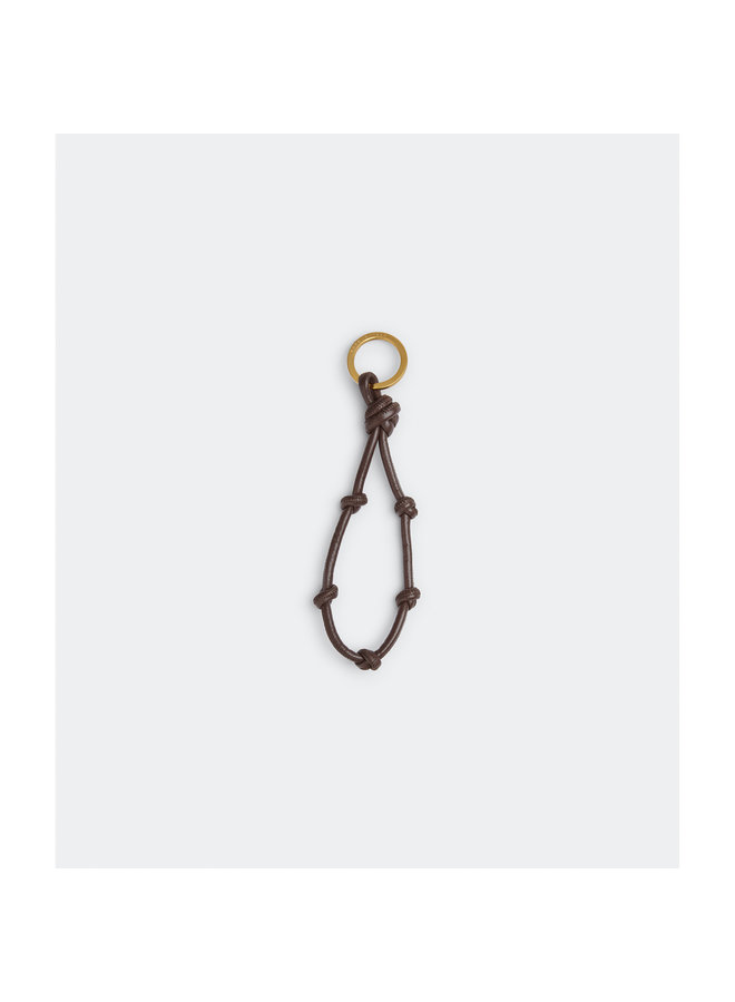 Knot Long Keyring in Choco