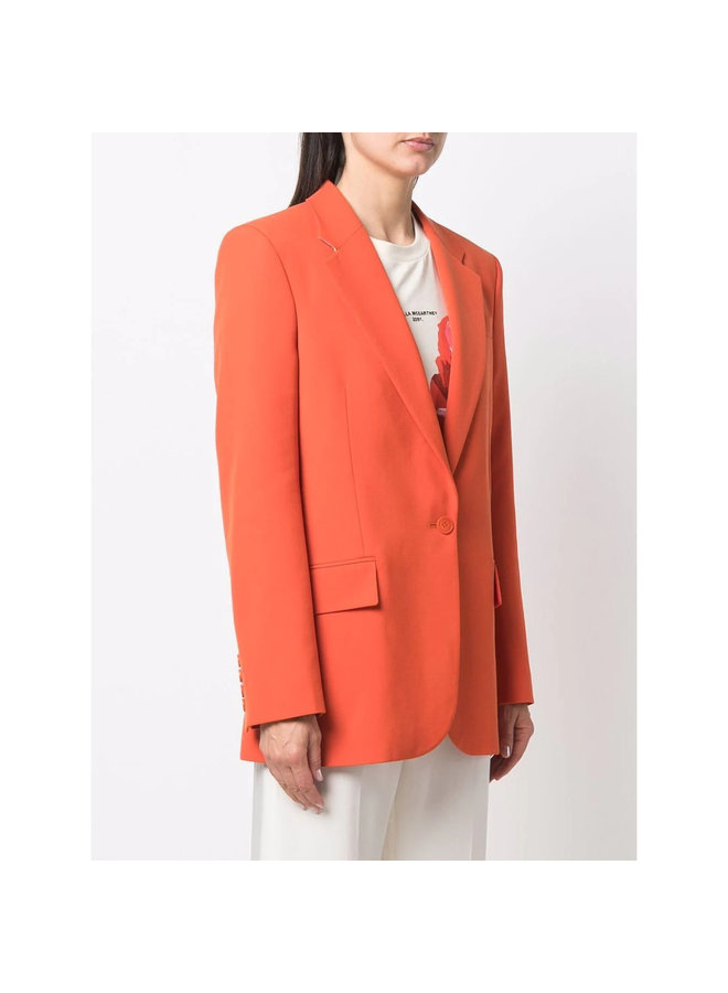 Single Breasted Jacket in Tangerine