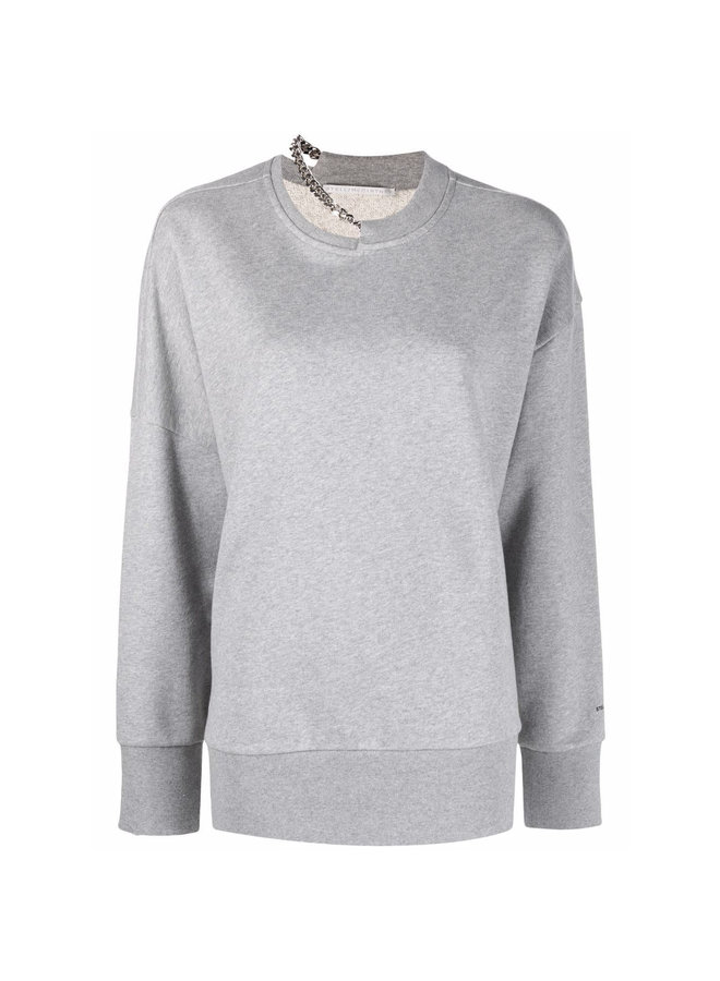 Falabella Chain Sweatshirt in Light Grey Melange