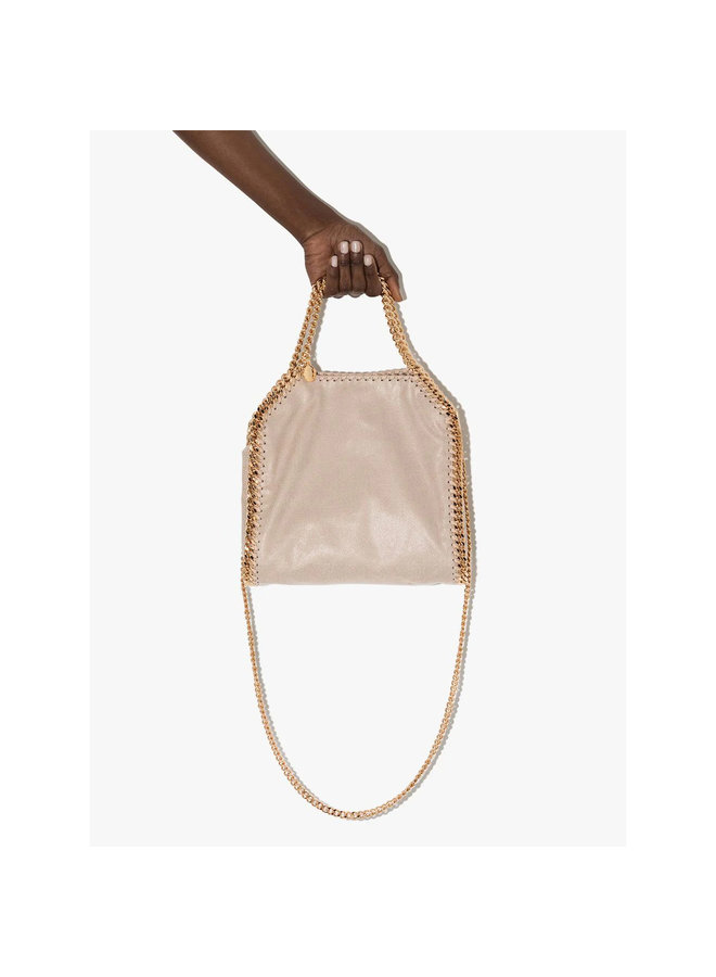 Falabella Mini 3 Chain Shoulder Bag in Cream/Gold
