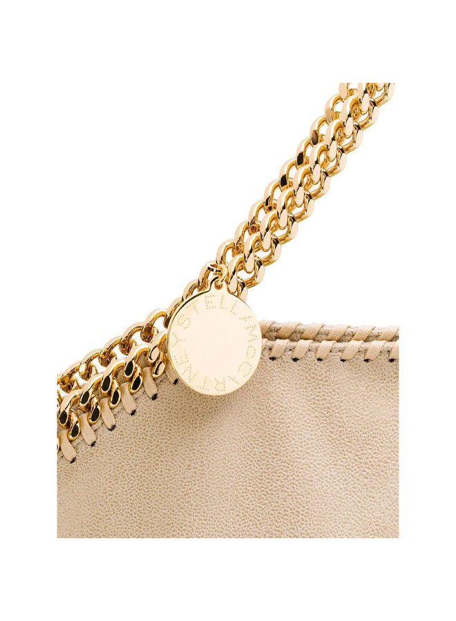 Falabella 3 Chain Shoulder Bag in Cream/Gold