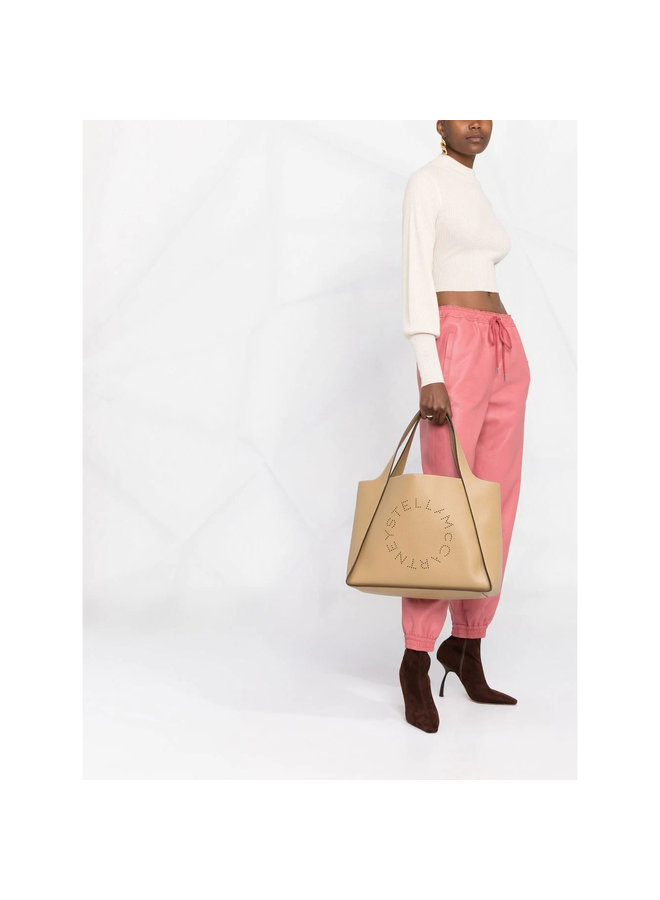 Logo Tote Bag in Beige