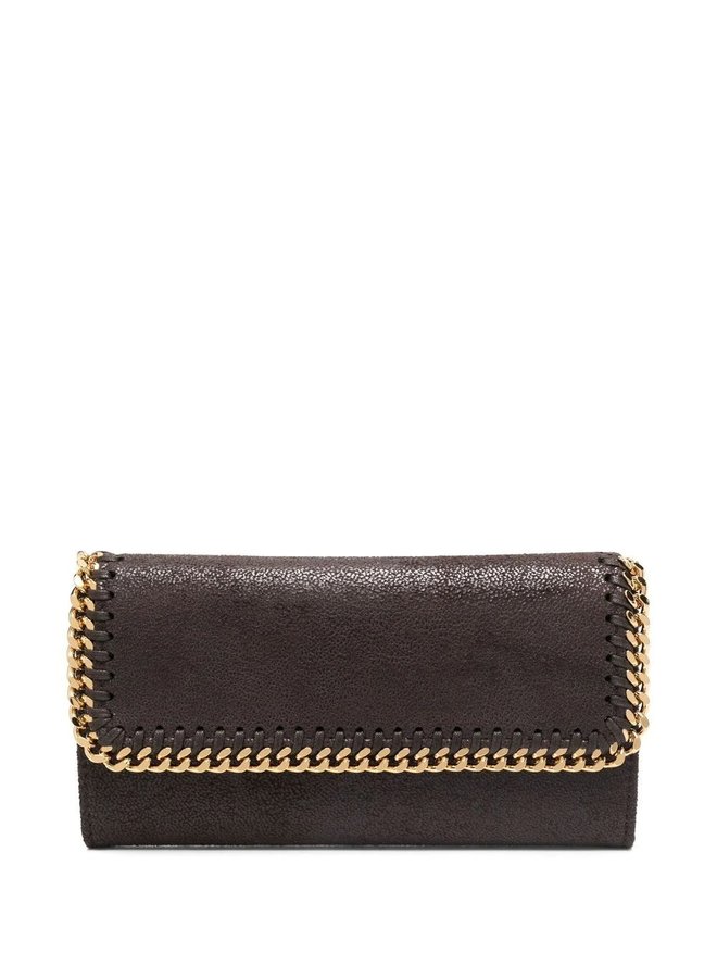 Falabella Large Flap Wallet in Brown