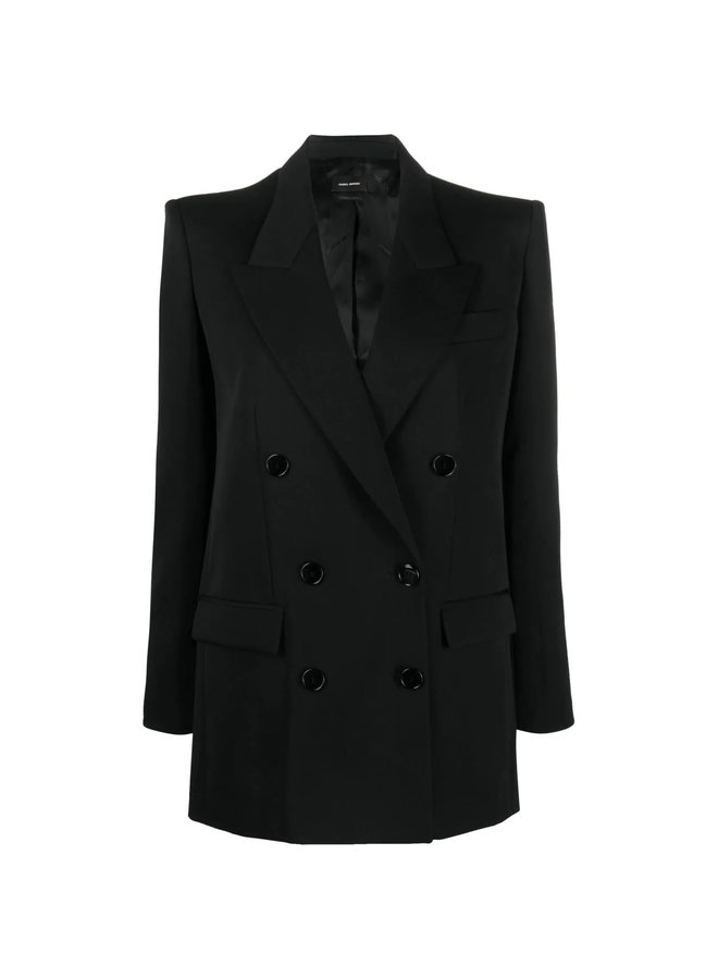Double Breasted Blazer Jacket in Black