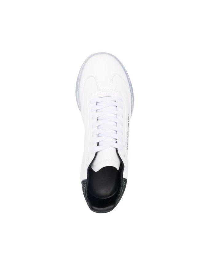 Loop Low Top Sneakers in White/Black
