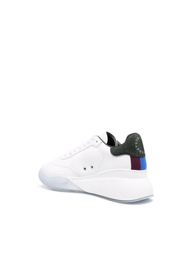 Loop Low Top Sneakers in White/Black