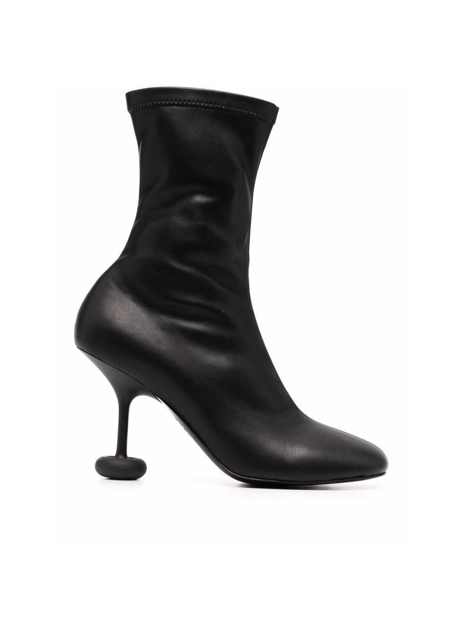 Shroom Stretch Ankle Boots in Black