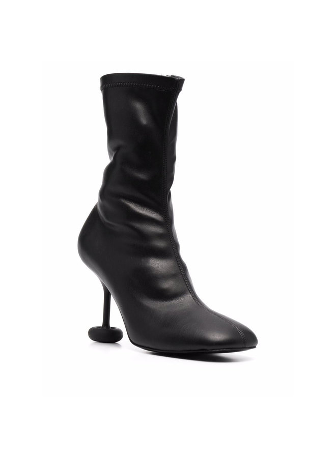 Shroom Stretch Ankle Boots in Black