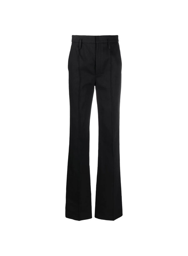 High Waisted Straight Leg Pants in Black