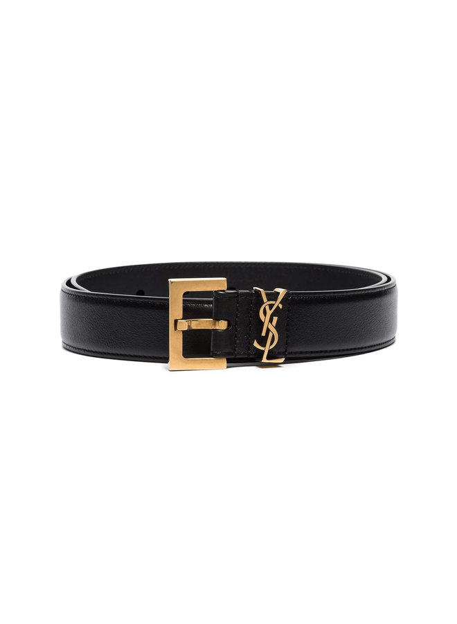 Monogram Belt in Black/Gold