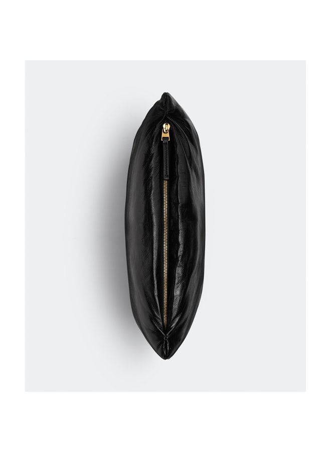 Puffy Pillow Clutch Bag in Black