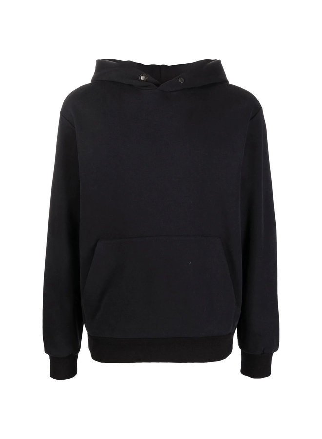 Pullover Hooded Cashmere Blend Sweatshirt in Black