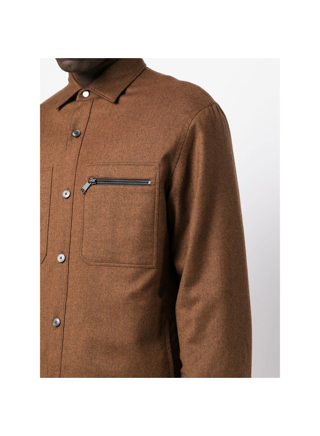 Long Sleeve Shirt Jacket in Vicuna