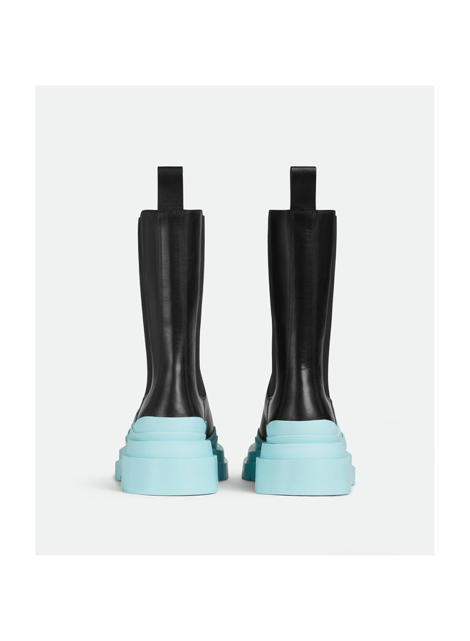 Tire Boots in Black/Blue