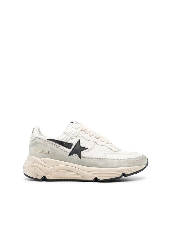 Running Sole Low Top Sneakers in White/Ivory