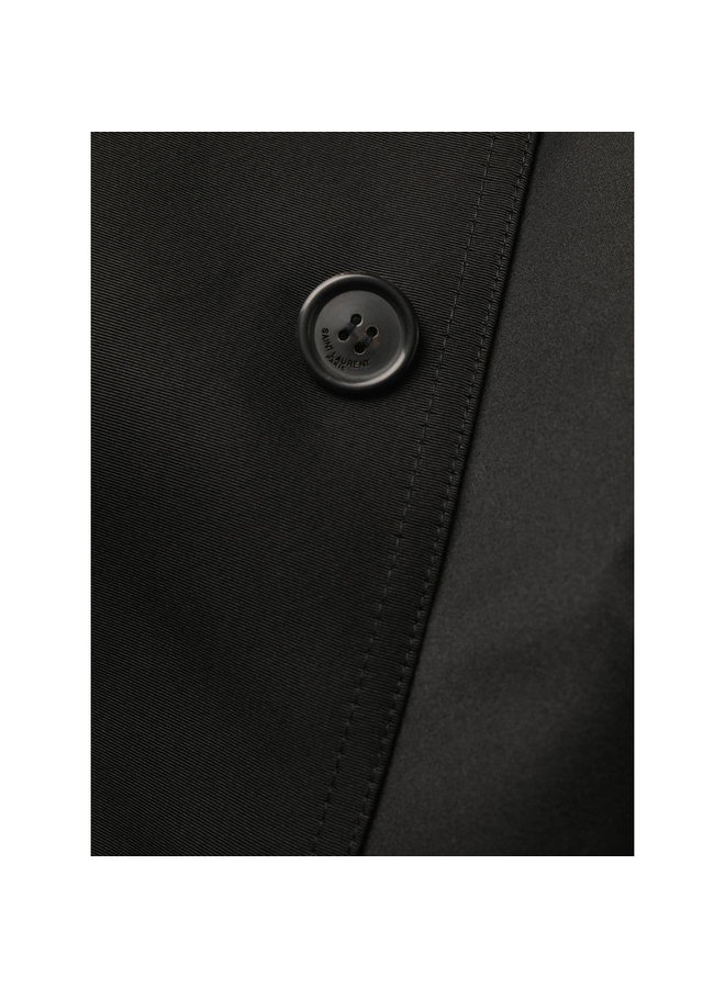 Classic Collar Trench Coat in Black