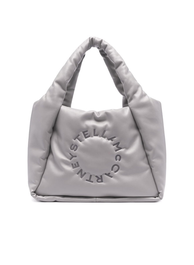 Logo Padded Tote Bag in Grey