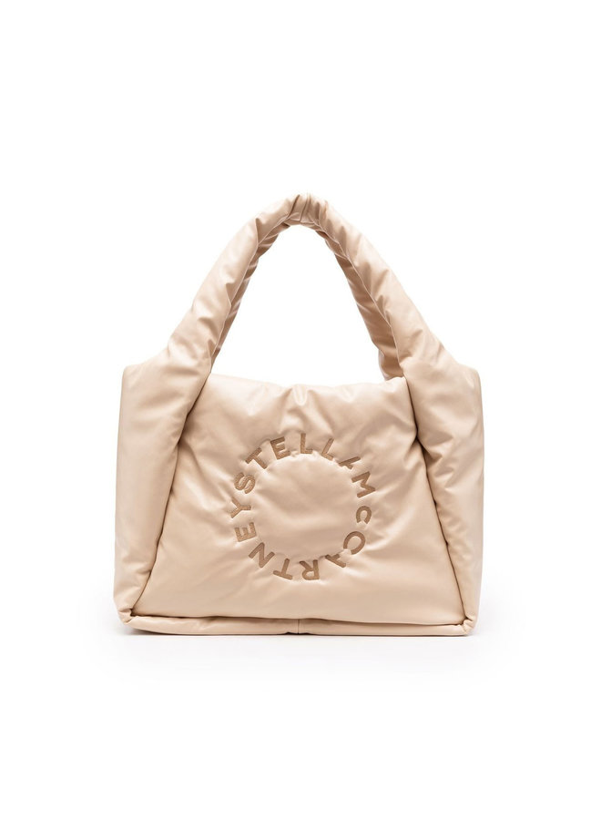 Logo Padded Tote Bag in Off White