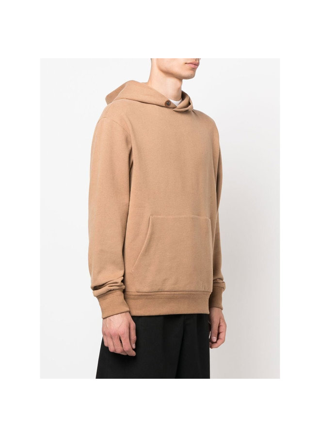 Pullover Hooded Cashmere Blend  Sweatshirt in Camel