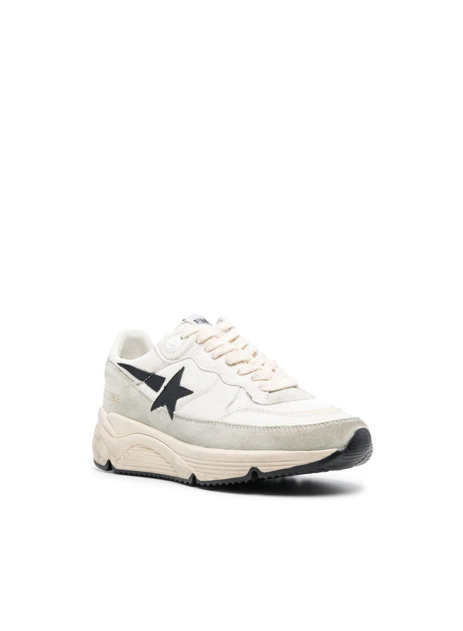 Running Sole Low Top Sneakers in White/Ivory