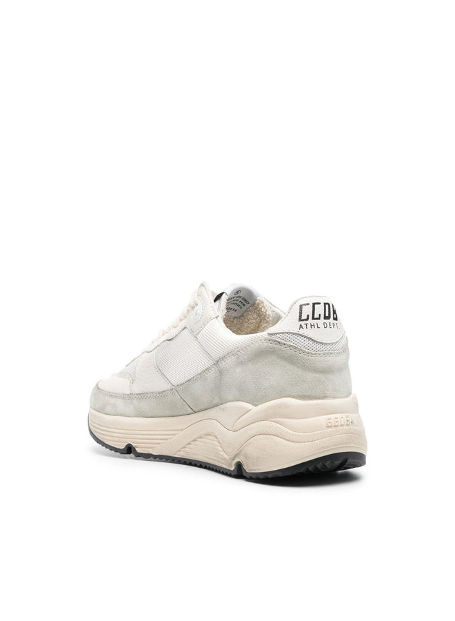 Running Sole Low Top Sneakers in White/Ivory