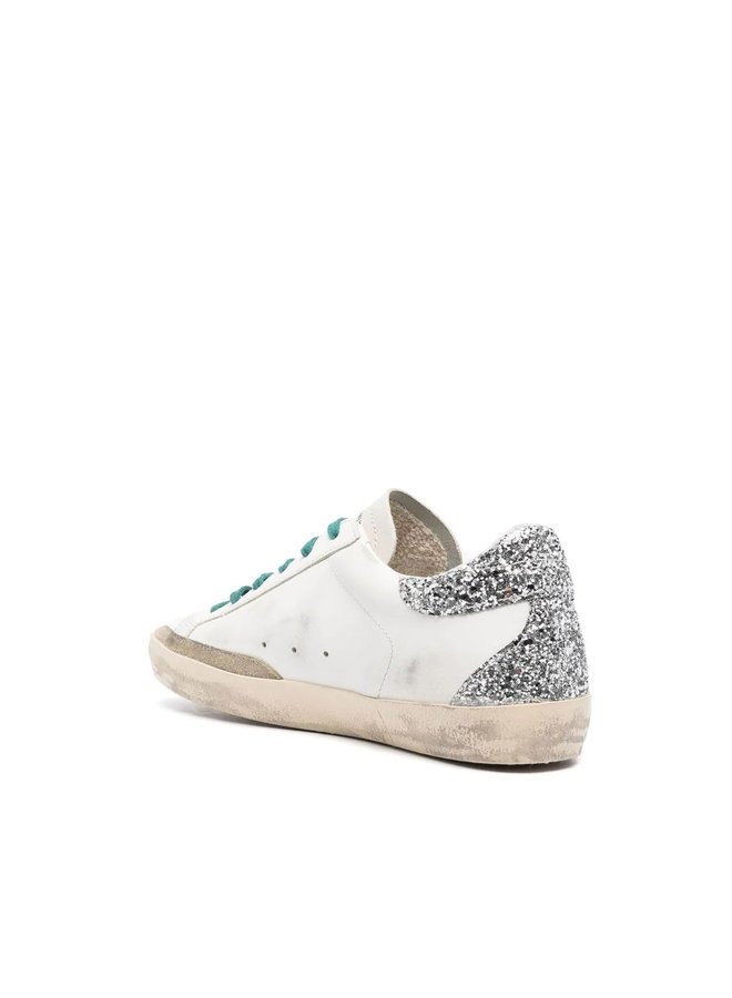Superstar Low Top Sneakers in White/Taupe