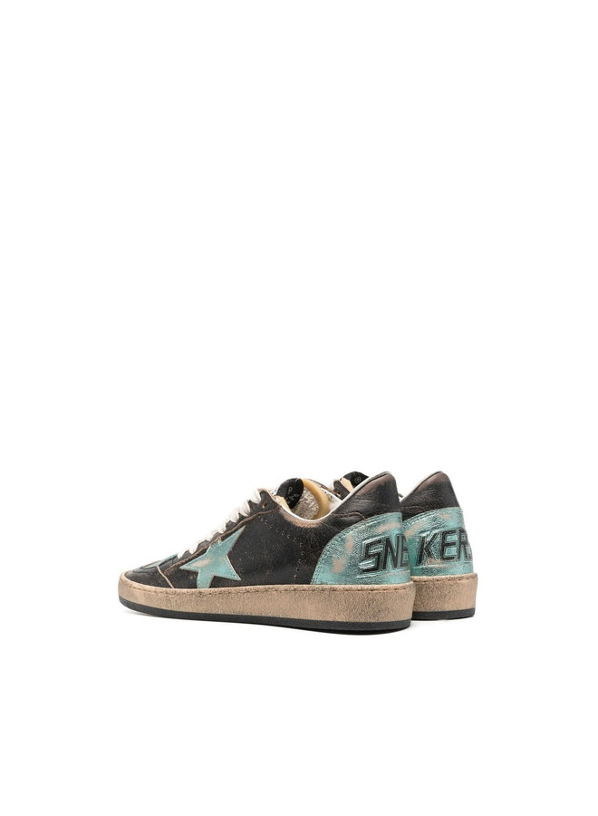 Ball Star Low Top Sneakers in Black/Mint