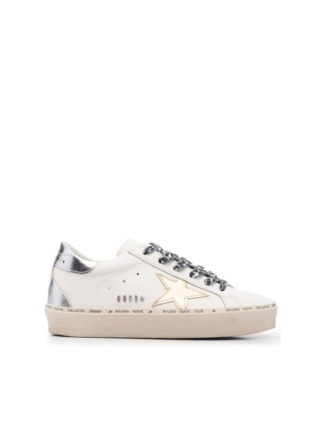 Hi Star Low Top Sneakers in White/Silver