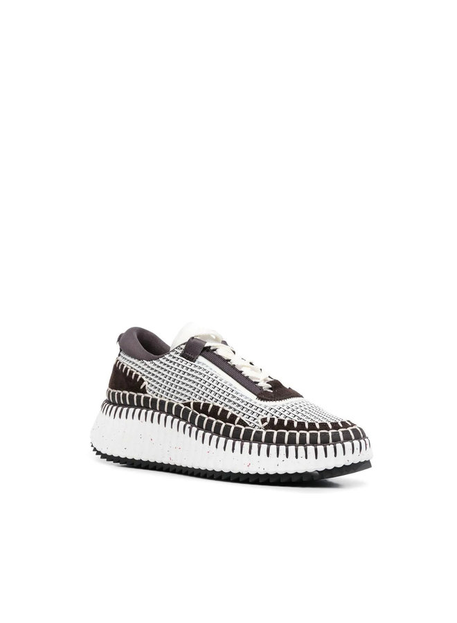 Nama Low Top Sneakers in Black/White