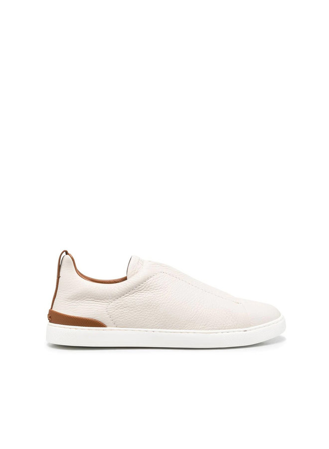 Low Top Triple Stitch Sneakers  in Off White