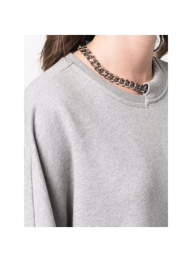 Falabella Chain Sweatshirt in Light Grey Melange