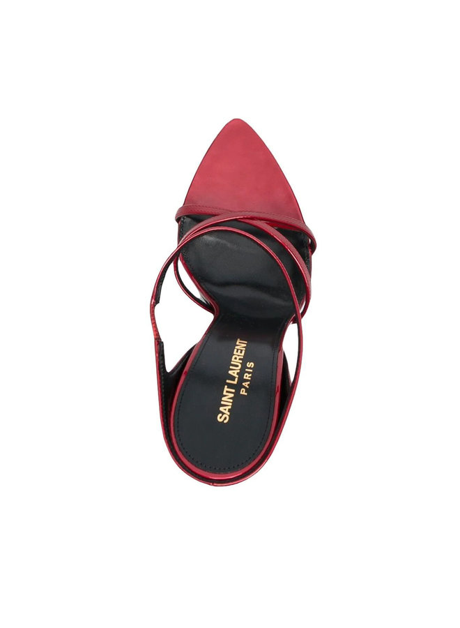 Gippy High Heel Mule in Tibet Red