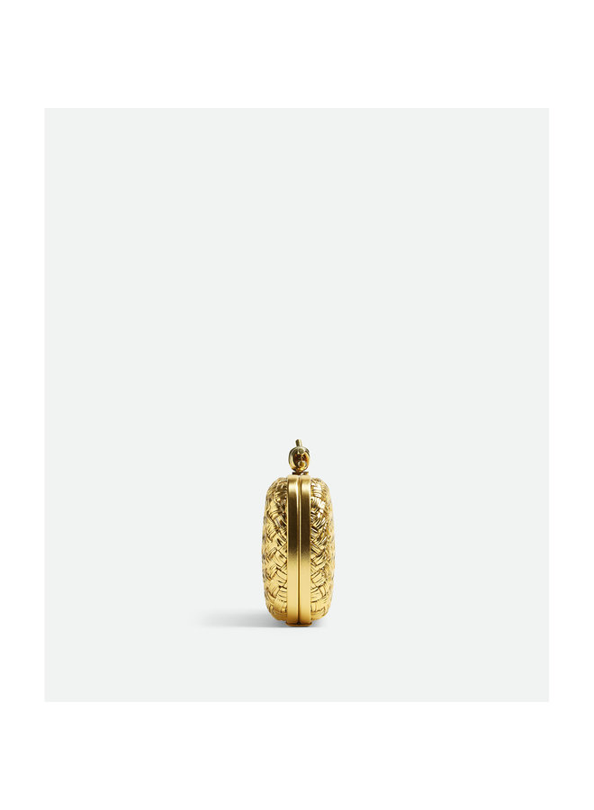 Knot Minaudiere Clutch Bag in Gold/Brass