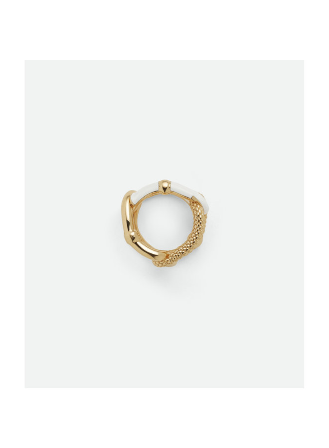 Chain Bi-Color Ring in White/Gold