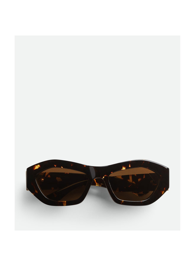 Round Frame Sunglasses in Havana Brown