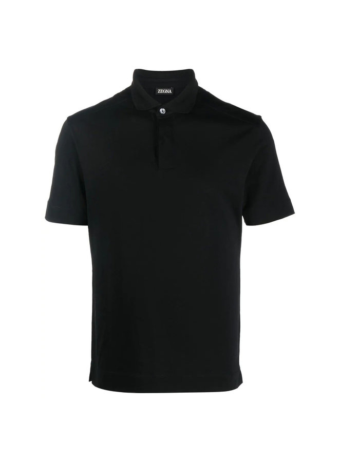 Short Sleeve Polo Shirt in Black