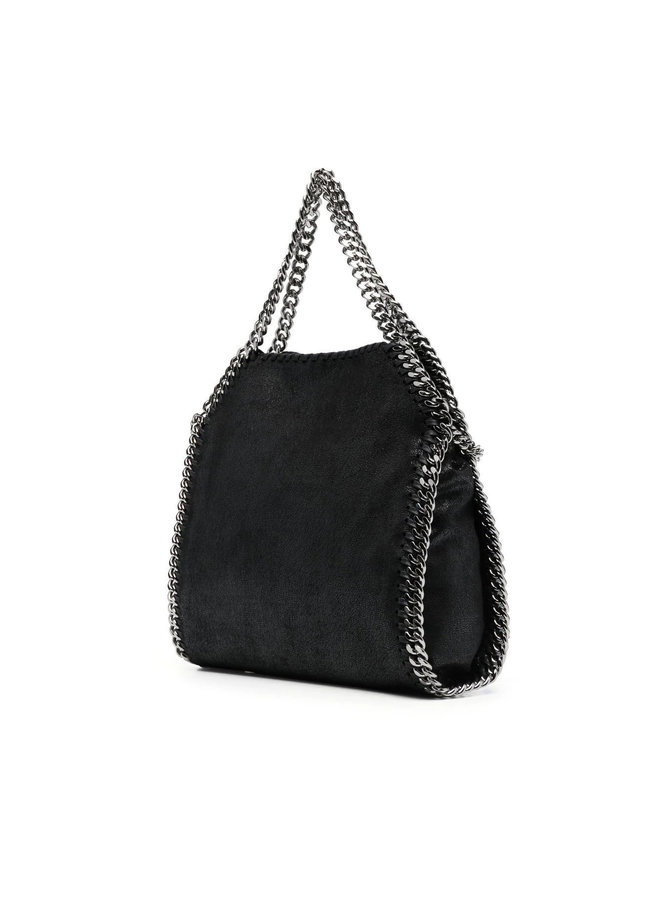 Mini Falabella Tote Bag in Black/Silver