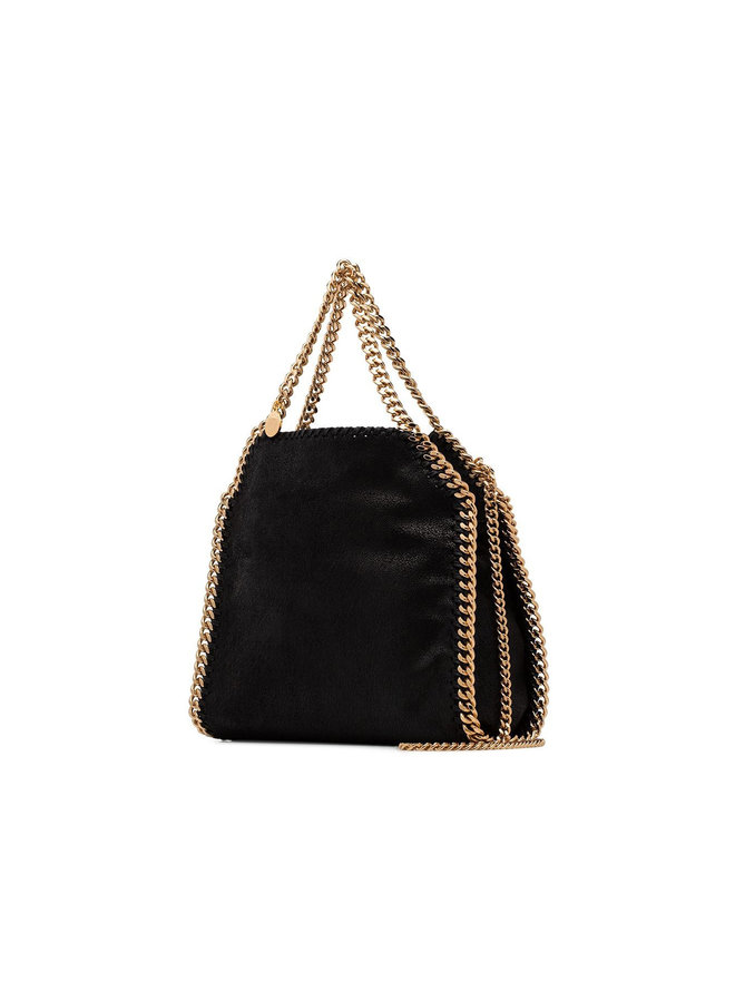 Mini Falabella Tote Bag in Black/Gold