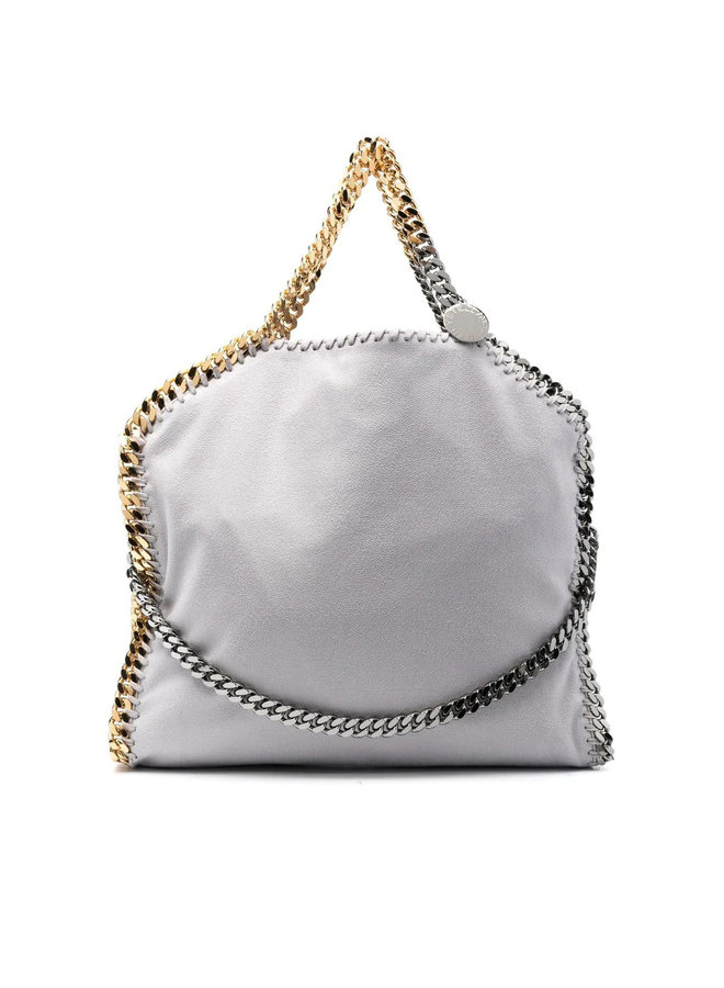 Falabella Foldover 3 Chain Shoulder Bag in Ice Grey/Silver and Gold Chain