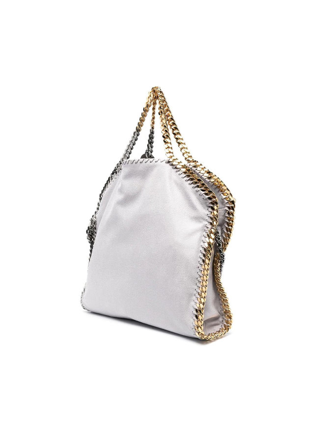 Falabella Foldover 3 Chain Shoulder Bag in Ice Grey/Silver and Gold Chain