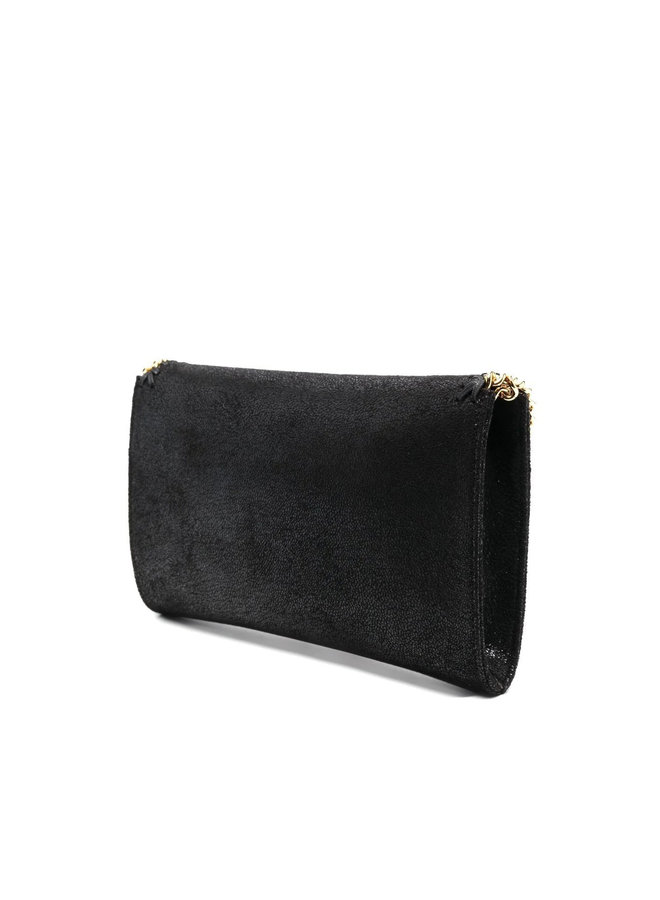 Mini Falabella Crossbody Bag in Black/Gold