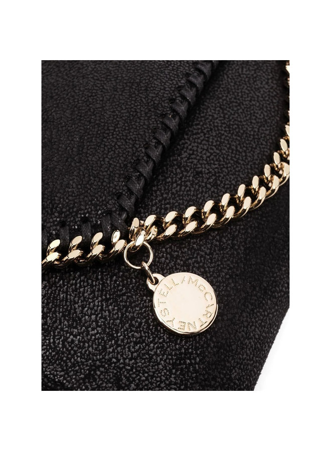 Mini Falabella Crossbody Bag in Black/Gold